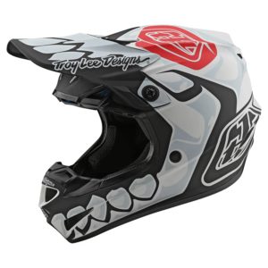 Casco TROY LEE SE4 POLYACRYLITE SKULLY WHITE
