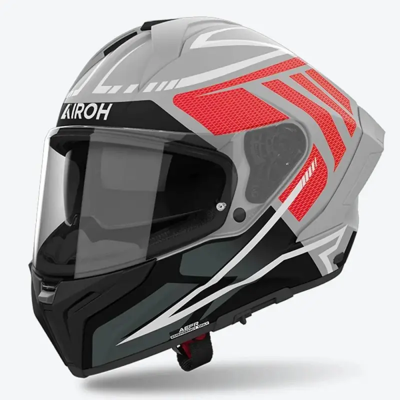 AIROH MATRYX Casco Integrale – Rosso Opaco – Taglia XL – Omologato ECE 2206