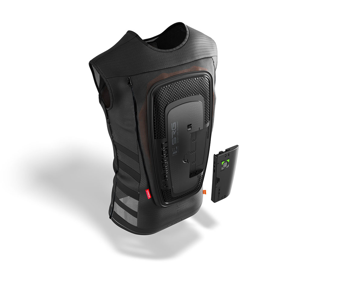 pettorina airbag motocross shot air guard srg 1 centralina