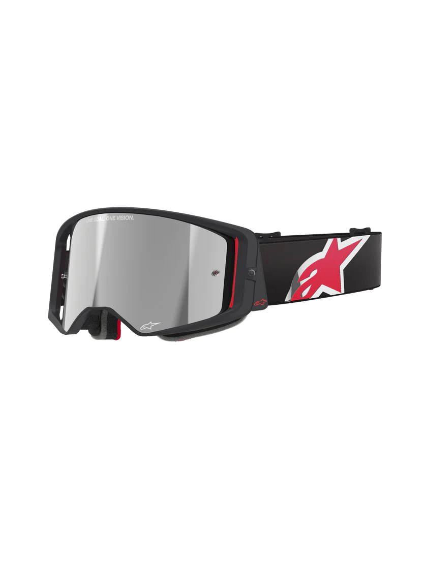 occhiali maschera motocross enduro alpinestars supertech corp nero rosso