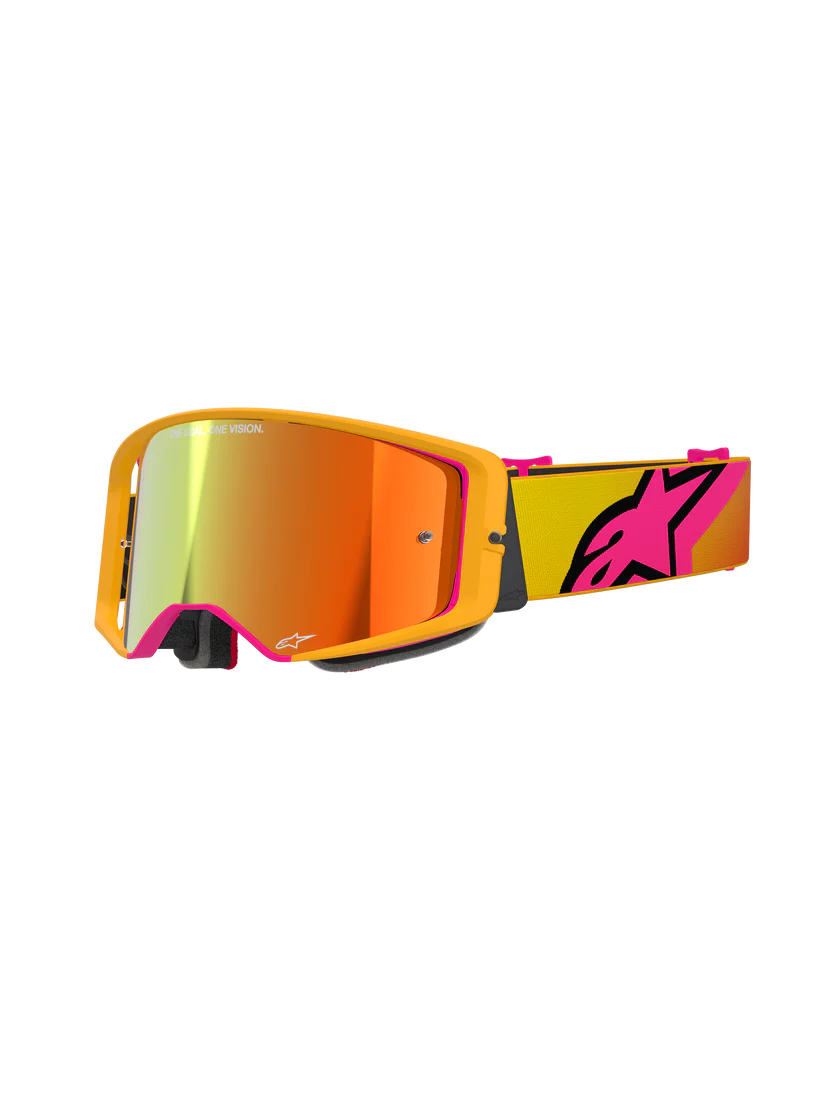 occhiali maschera motocross enduro alpinestars supertech corp giallo rosa