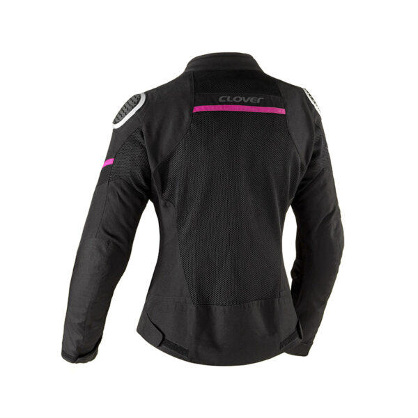 giubbotto moto traforato estivo clover airjet 6 nero fucsia danna rear