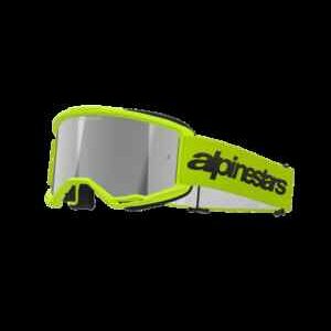 Occhiali ALPINESTARS VISION 3 WORDMARK GIALLO FLUO LENTE SPECCHIO ARGENTO