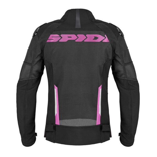 giubbotto moto donna estivo traforato spidi race warrior net nero fucsia rear