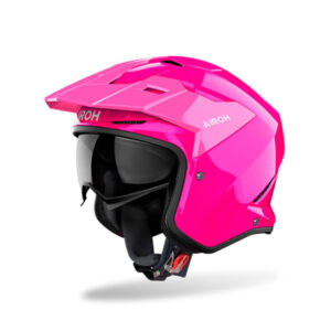 casco moto trial scooter jet airoh kombakt rosa