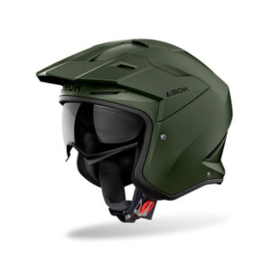casco moto trial scooter jet airoh kombakt verde