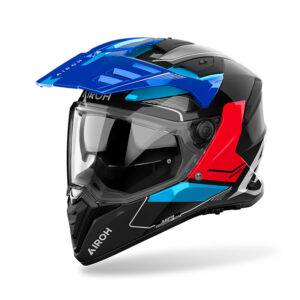 casco moto adventure airoh tune integrale blu