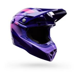 casco moto integrale motocross enduro bell moto 10 fluid viola purple