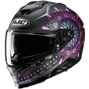 casco moto integrale hjc donna i71 rosa fucsia nero niel