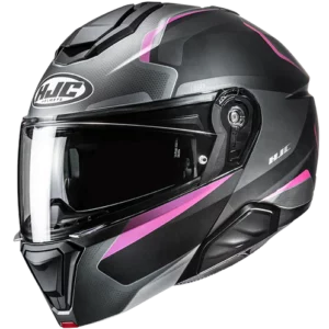 casco moto apribile modulare hjc i91 felio donna rosa