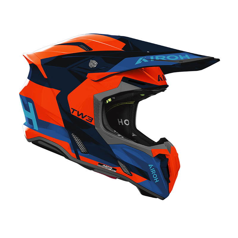 casco moto motocross enduro airoh twist 3 dfancy arancio ktm dx