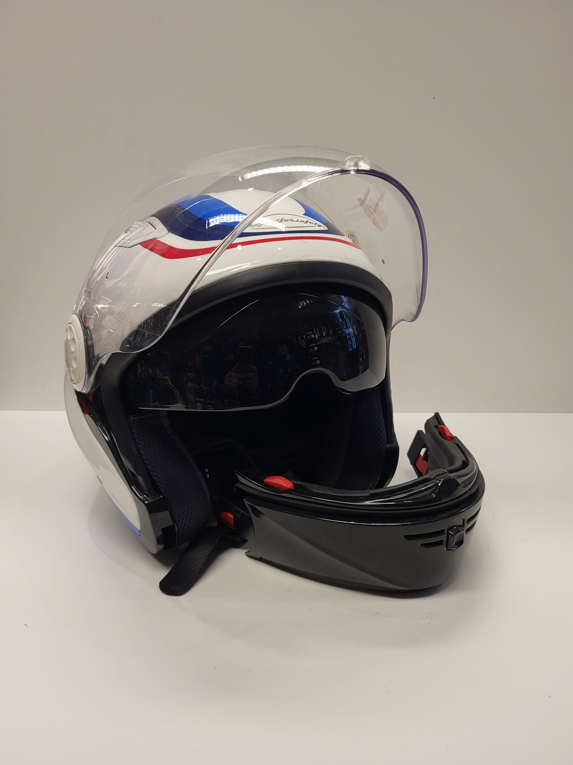 Casco PROJECT PJ EVO BIANCO/BLU/ROSSO