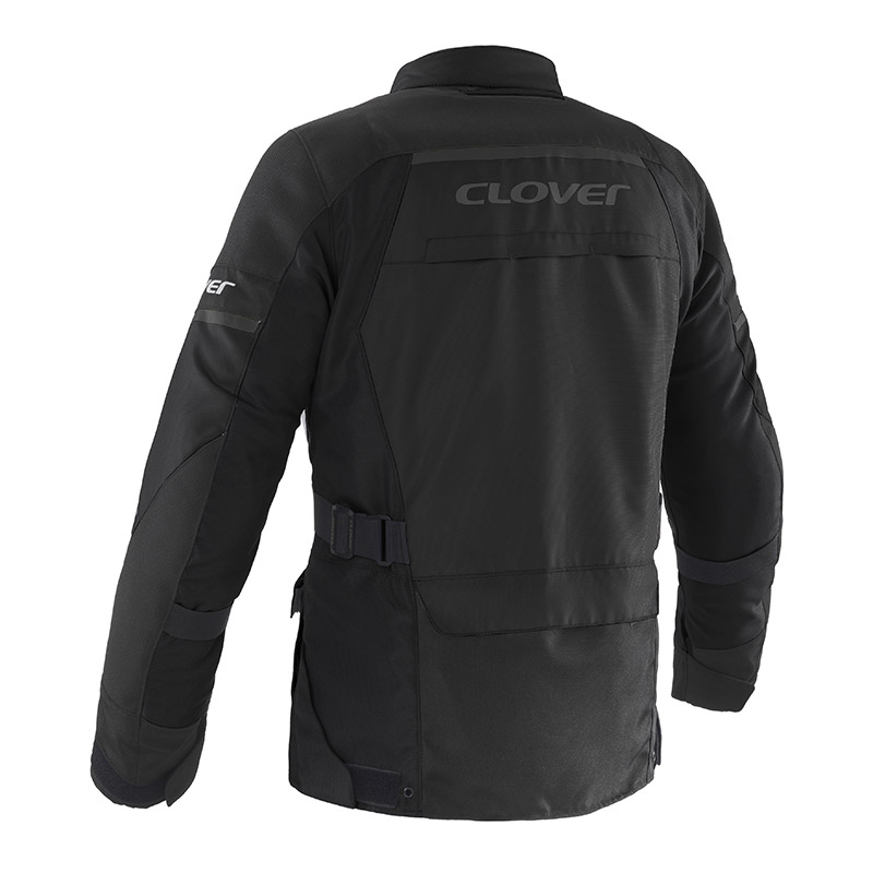 giacca moto turismo Clover Scout 5 impermeabile nero uomo rear