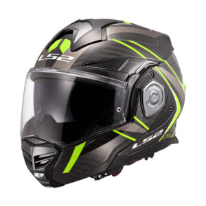 casco moto ls2 ribaltabile modulare advant x carbon yellow