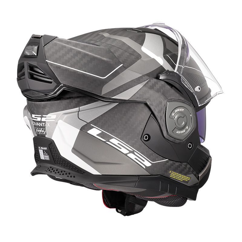 Casco LS2 FF901 ADVANT X CARBON HORIZON ARGENTO - immagine 2