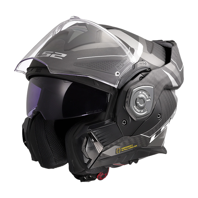 Casco LS2 FF901 ADVANT X CARBON HORIZON ARGENTO - immagine 3