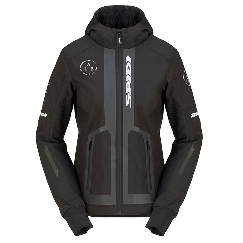 giubbotto moto donna spidi hoodie armor evo 2 nero