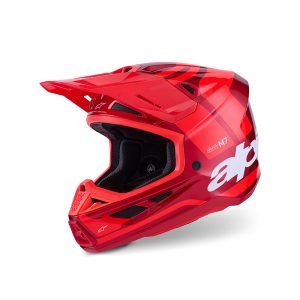 casco motocross enduro alpinestars SM7 core rosso fibra