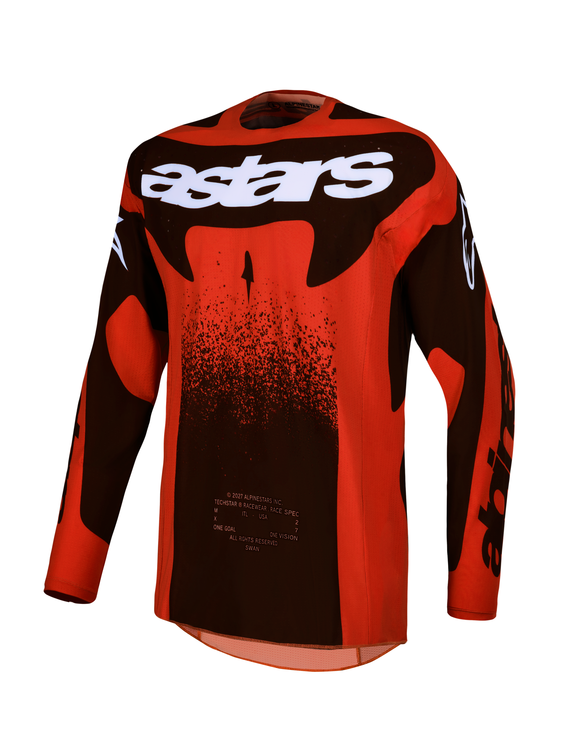 Maglia ALPINESTARS TECHSTAR SWAN ROSSO CARDINALE/NERO/BIANCO