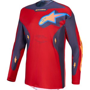 Maglia ALPINESTARS RACER HUNT ROSSO FUOCO/GRIGIO PIETRA/CORALLO CALDO