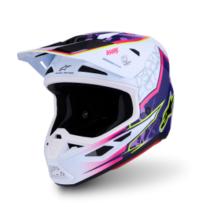 Casco ALPINESTARS SM7 BLASTER VIOLA/ROSA/BIANCO