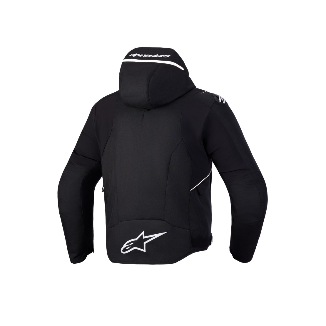 giubbotto moto alpinestars zaca 2 impermeabile nero bianco rear