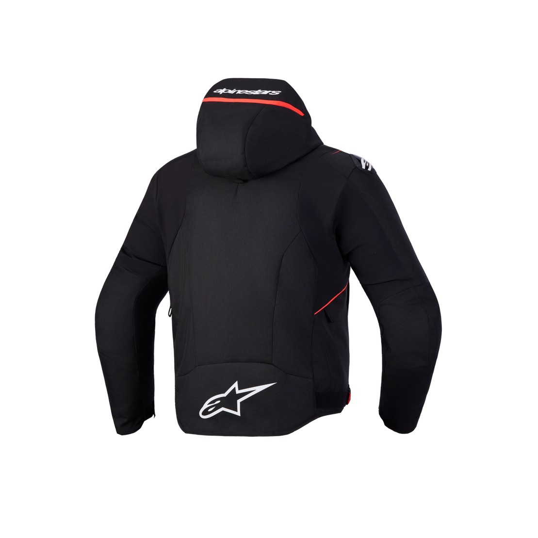 giubbotto moto alpinestars zaca 2 impermeabile nero rosso rear