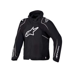 giubbotto moto alpinestars zaca 2 impermeabile nero bianco