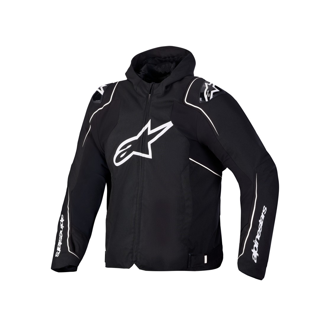 giubbotto moto alpinestars zaca 2 impermeabile nero bianco